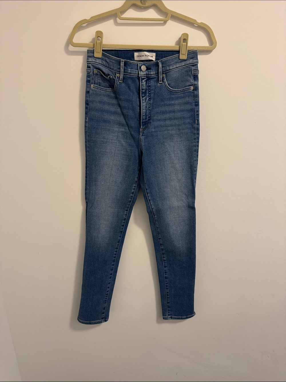 Denim Forum Medium Blue High-Rise Skinny Jeans